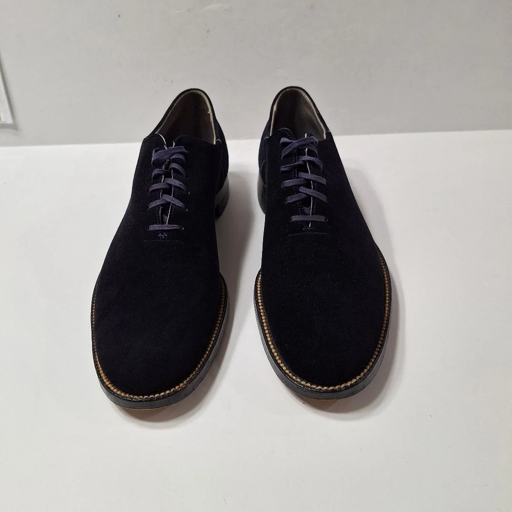 British Walkers Men’s Black Suede Oxford Dress Shoes Size 12 AA (Narrow)